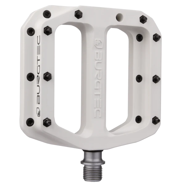 Burgtec Mk4 Composite Flat Pedals Damn Right White