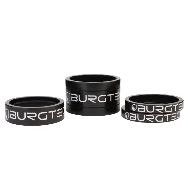 Burgtec Stem Spacer Kit Black (5mm Spacer x2, 10mm, 20mm Spacer)