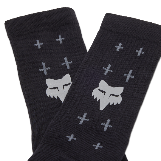 Fox 8 Inch Defend Socks LUNAR - Black