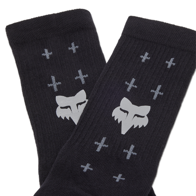 Fox 8 Inch Defend Socks LUNAR - Black