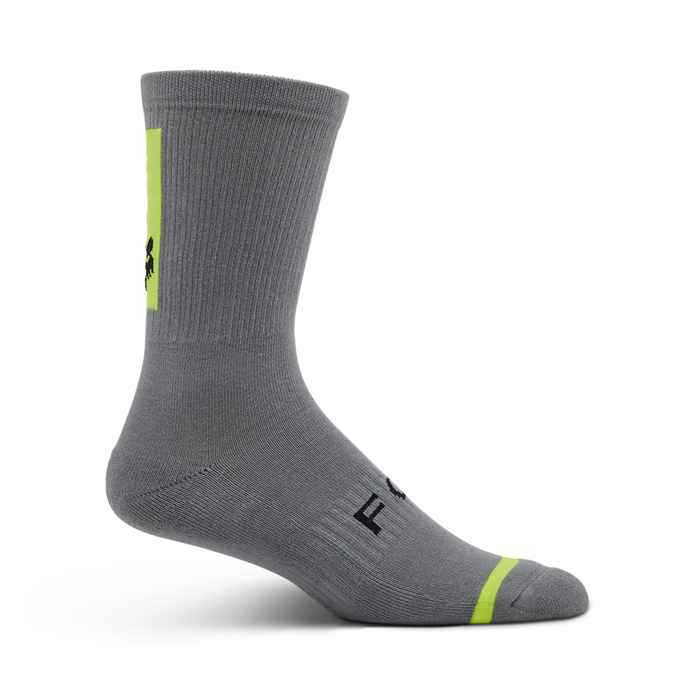 Fox 8 Inch Defend Socks - Steel Grey