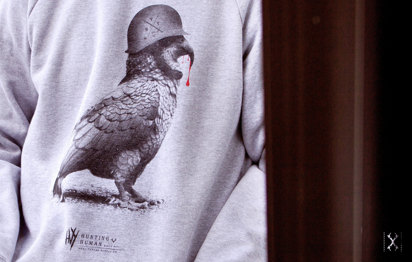 HVY Hunting Human Kea Crew GreyMarl