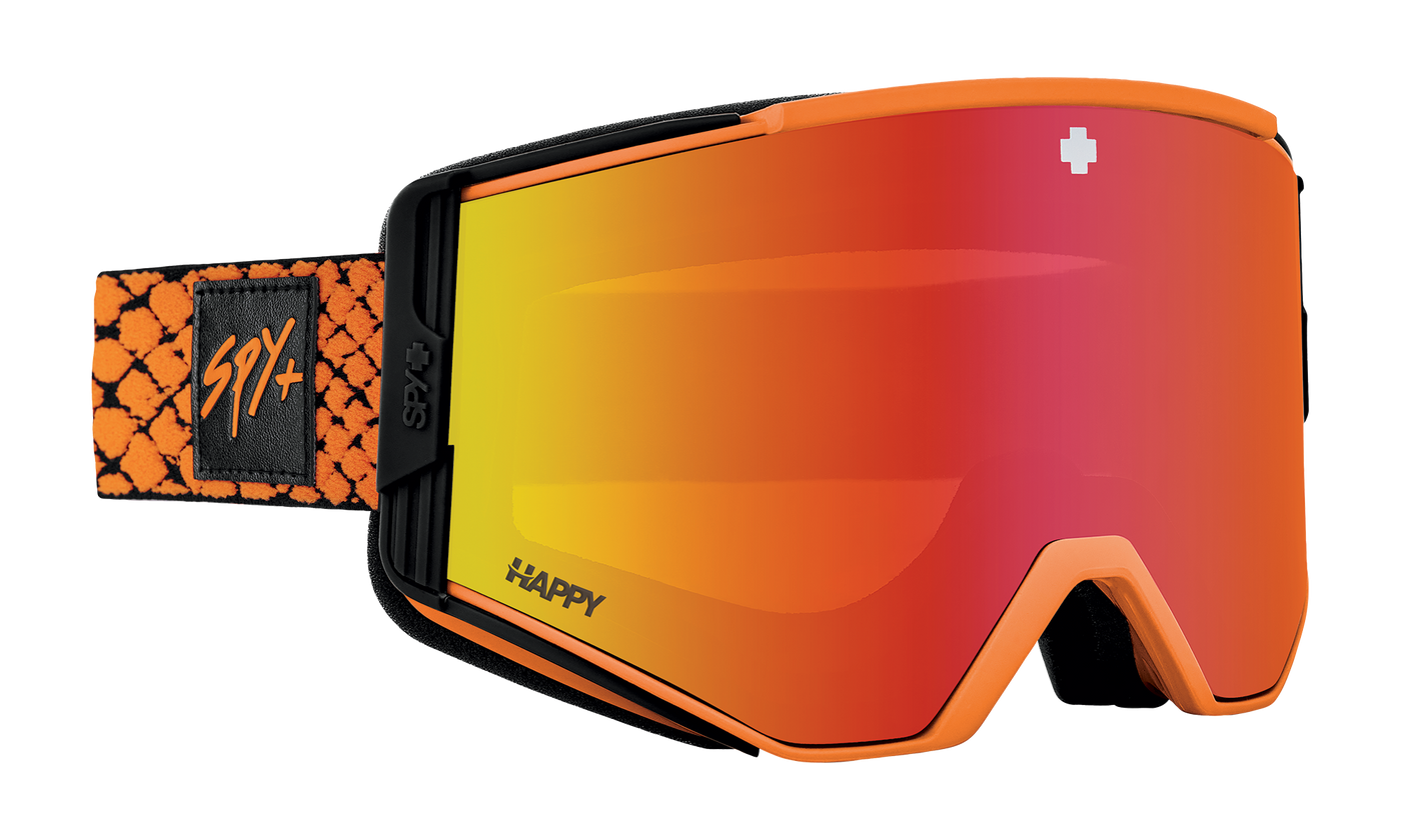 Spy 23 Ace - Viper Orange - Happy LL Gray Green w/Red Spectra Mirror