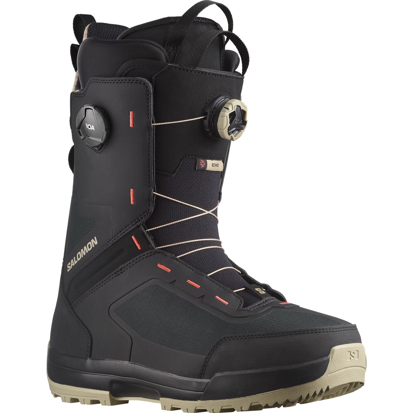 Salomon Echo Dual Boa - Black/Spray Green/Hot Coral