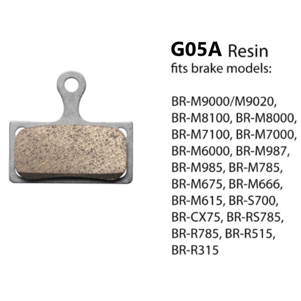 Shimano Resin Pad w/o Fin G05A 2 Piston