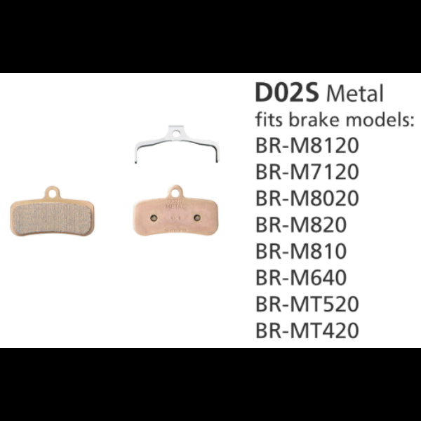 Shimano Metal Pad w/o Fin D02S 4 Piston