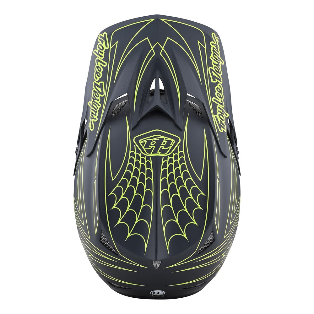 Troy Lee D3 AS Fiberlite - Spiderstripe Gray/Yellow