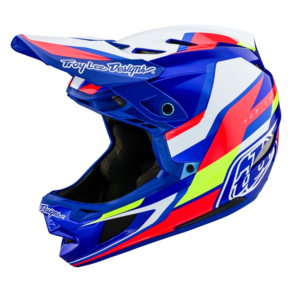 Troy Lee D4 AS Composite Helmet Omega White/Blue