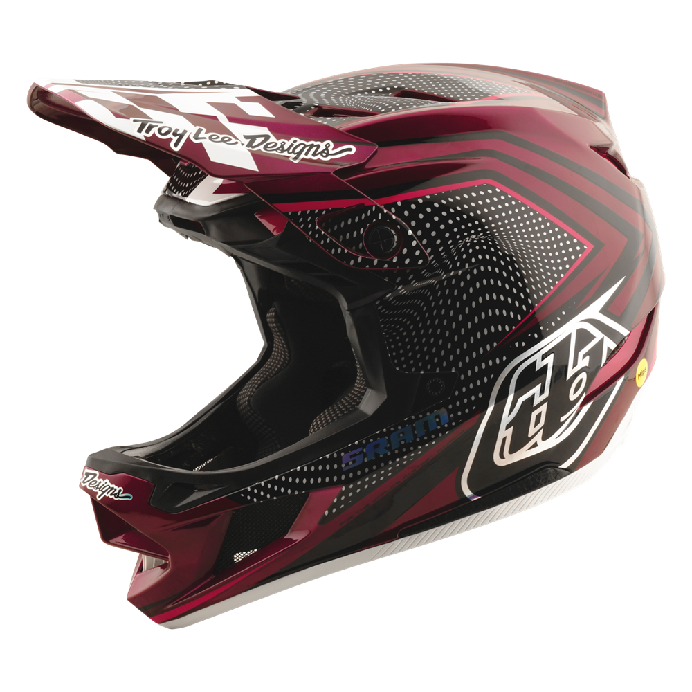 Troy Lee D4 AS Carbon Helmet Sram Radioscape Black / Berry