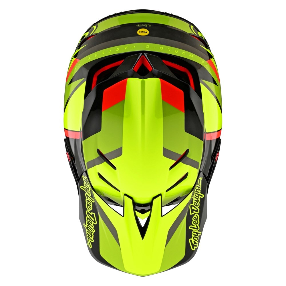 Troy Lee D4 AS Carbon Helmet Omega Black/Yellow