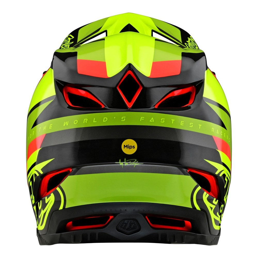 Troy Lee D4 AS Carbon Helmet Omega Black/Yellow