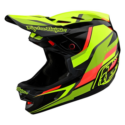 Troy Lee D4 AS Carbon Helmet Omega Black/Yellow