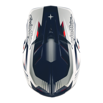 Troy Lee D4 AS Polyacrylite Helmet Qualifier Blue/White