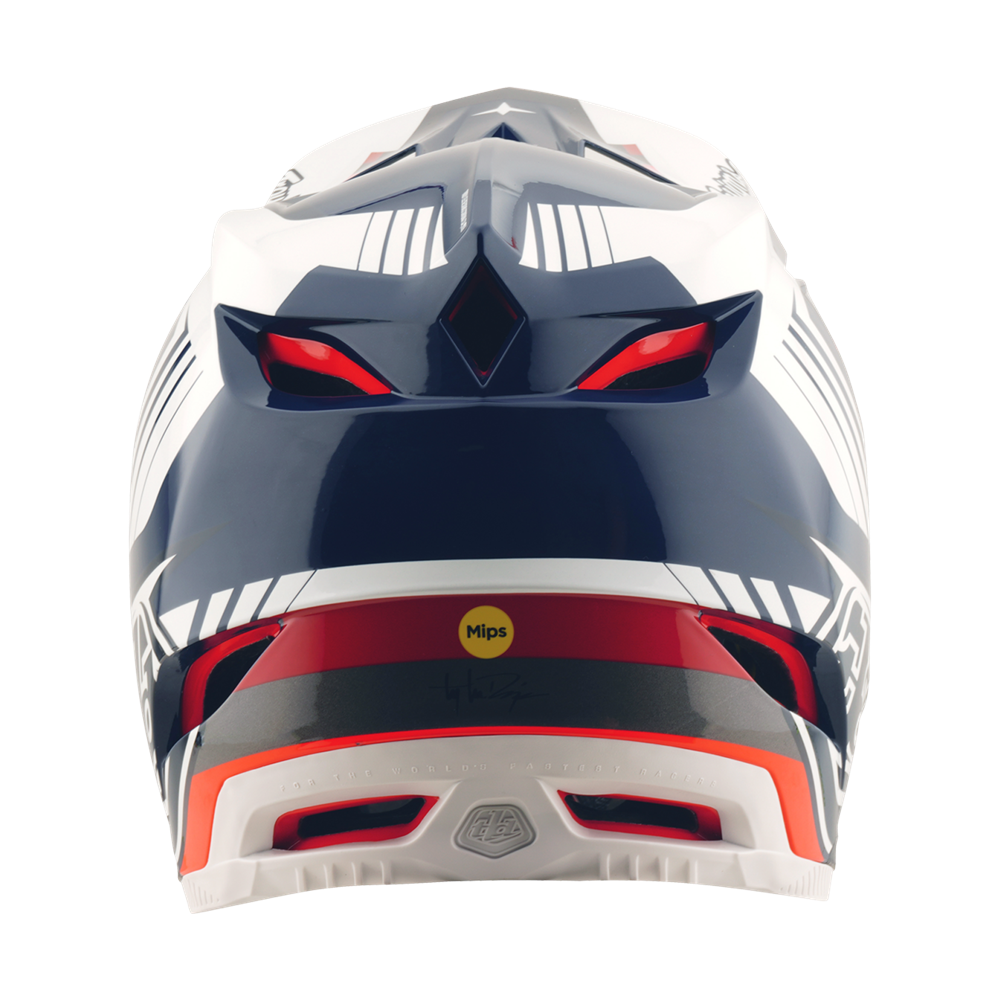 Troy Lee D4 AS Polyacrylite Helmet Qualifier Blue/White
