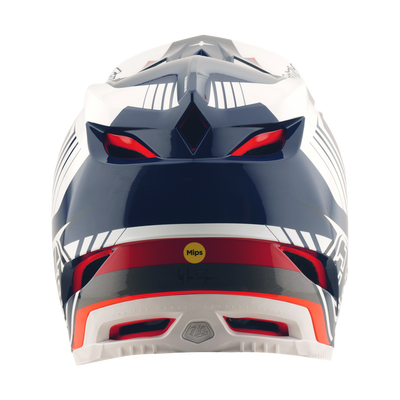 Troy Lee D4 AS Polyacrylite Helmet Qualifier Blue/White