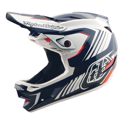 Troy Lee D4 AS Polyacrylite Helmet Qualifier Blue/White
