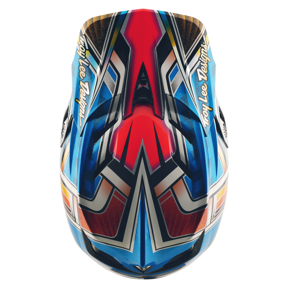 Troy Lee D4 Carbon AS Helmet Lowrider Blue
