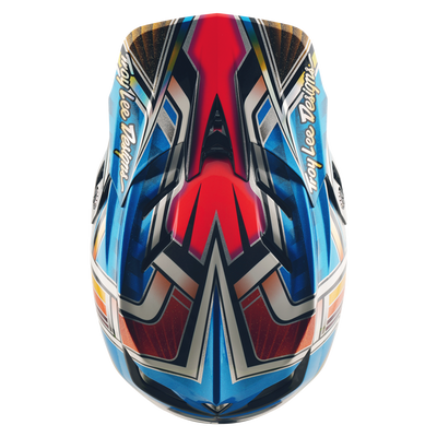 Troy Lee D4 Carbon AS Helmet Lowrider Blue