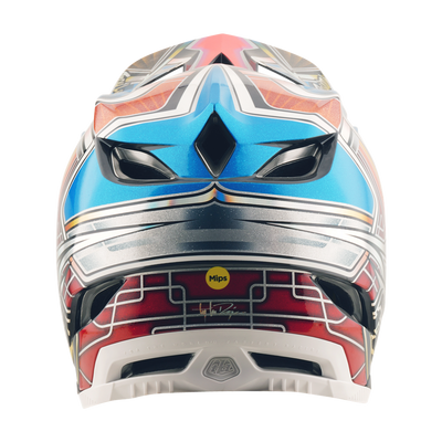 Troy Lee D4 Carbon AS Helmet Lowrider Blue