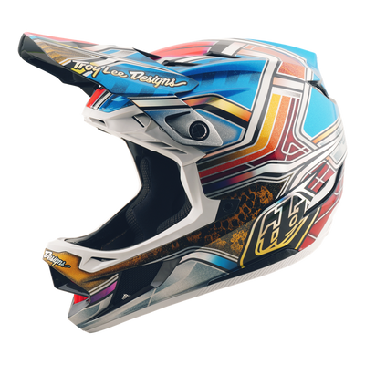 Troy Lee D4 Carbon AS Helmet Lowrider Blue