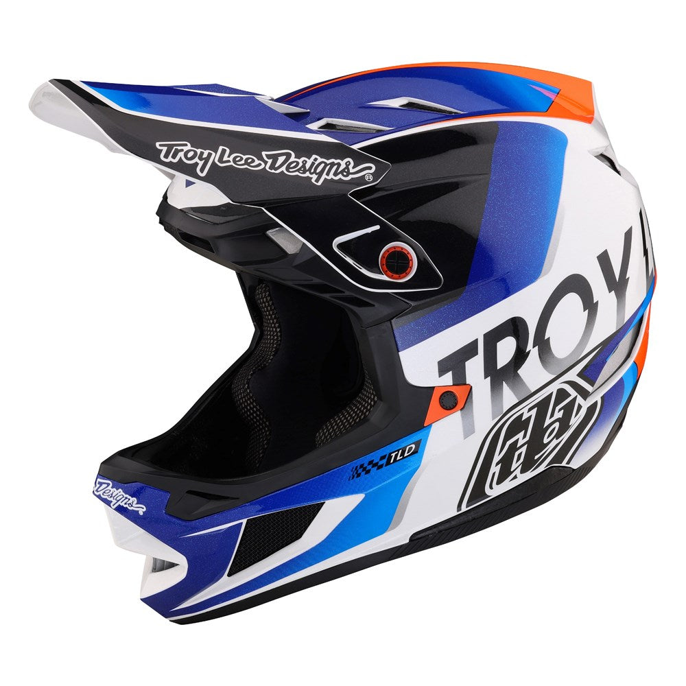 Troy Lee D4 AS Composite w/MIPS - Qualifier White/Blue