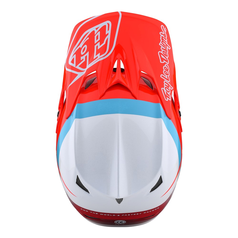 Troy Lee D3 AS Fiberlite - Slant Red