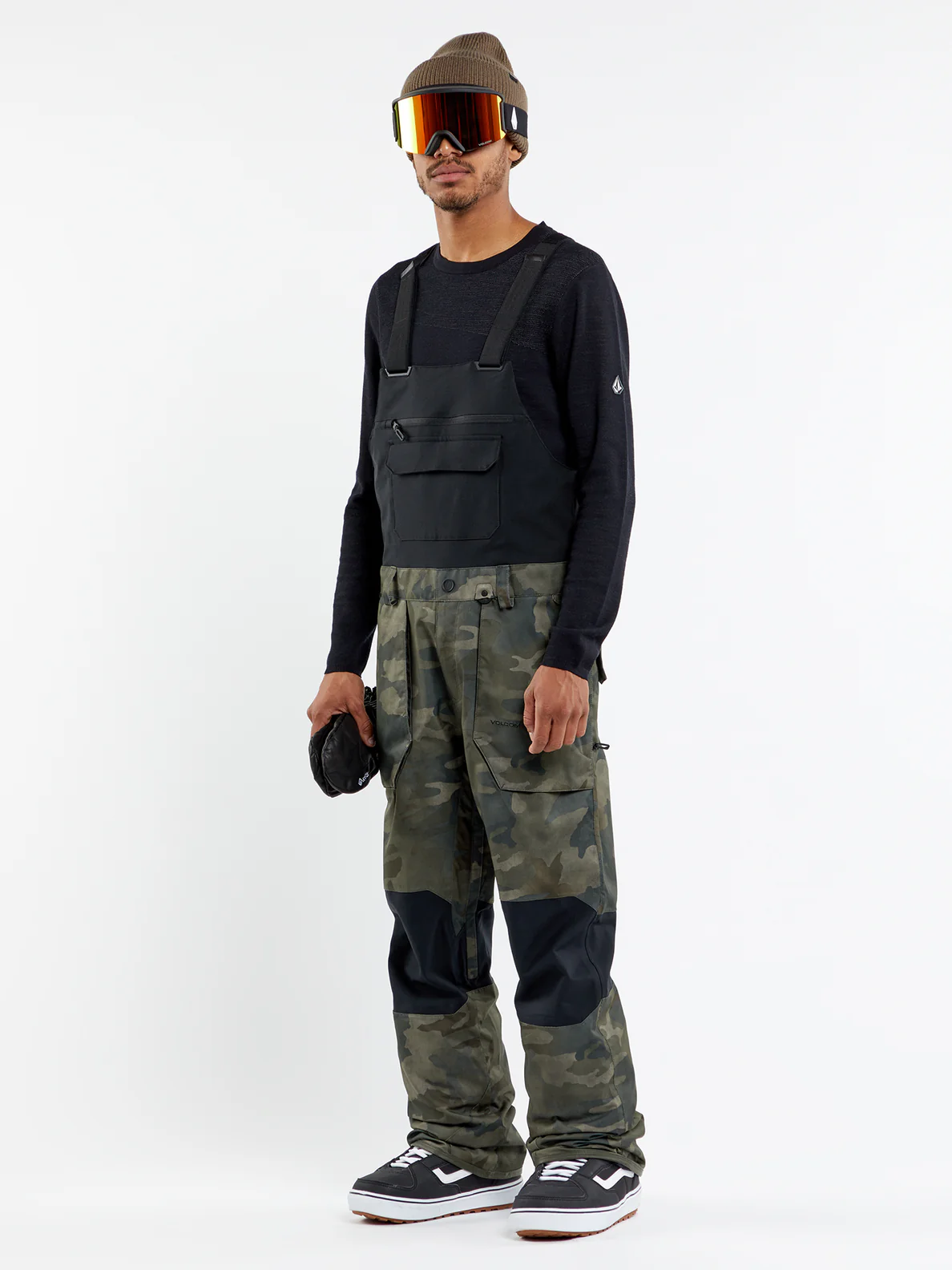 Volcom Roan Bib Overall - Cloudwash Camo