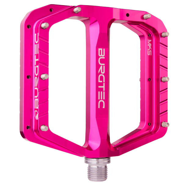 Burgtec Penthouse Flat Pedals Mk5 Steel Toxic Barbie Pink