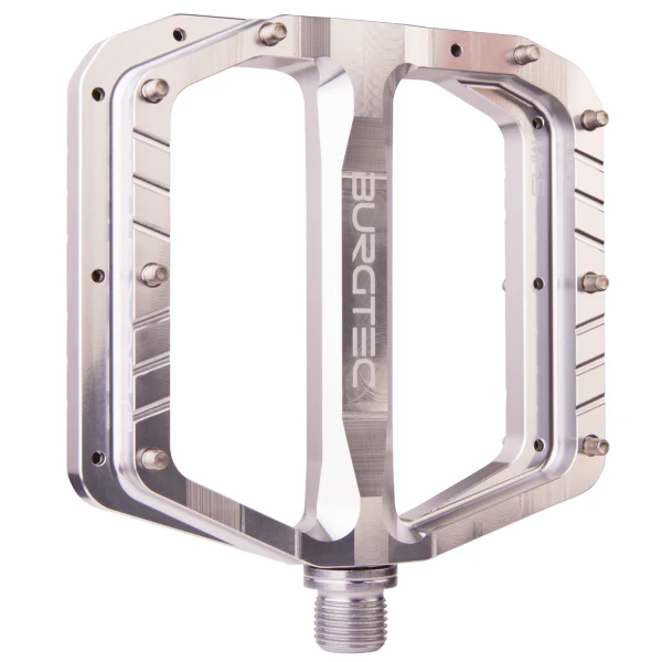 Burgtec Penthouse Flat Pedals Mk5 Steel Rhodium Silver
