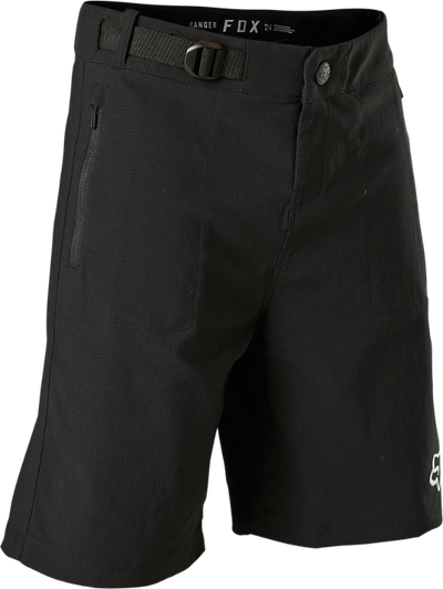 Fox YOUTH Ranger Shorts with Liner - Black (29295-001)