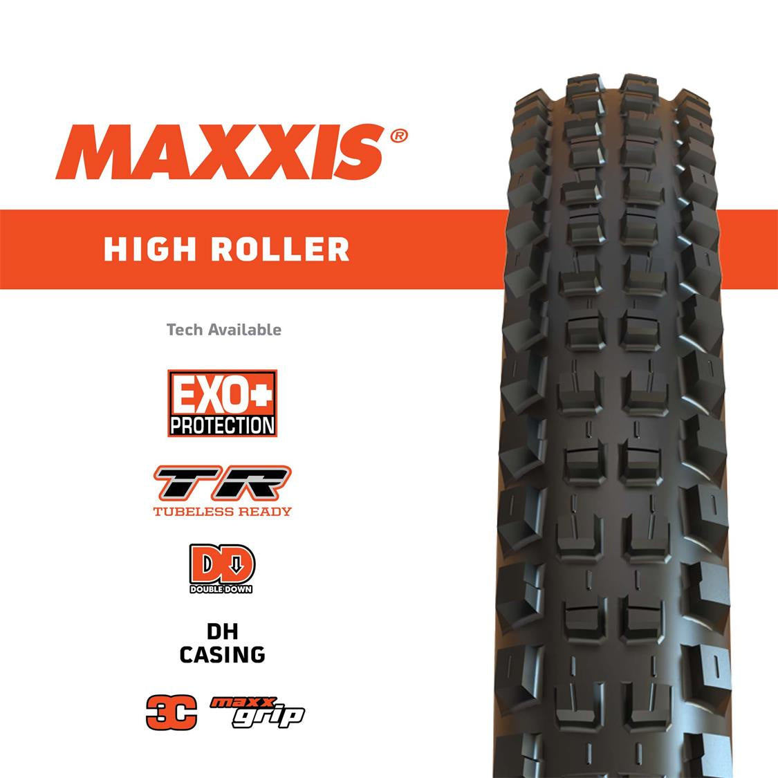 Maxxis 29 x 2.40 High Roller III 3C/DD/TR Maxx Grip Foldable