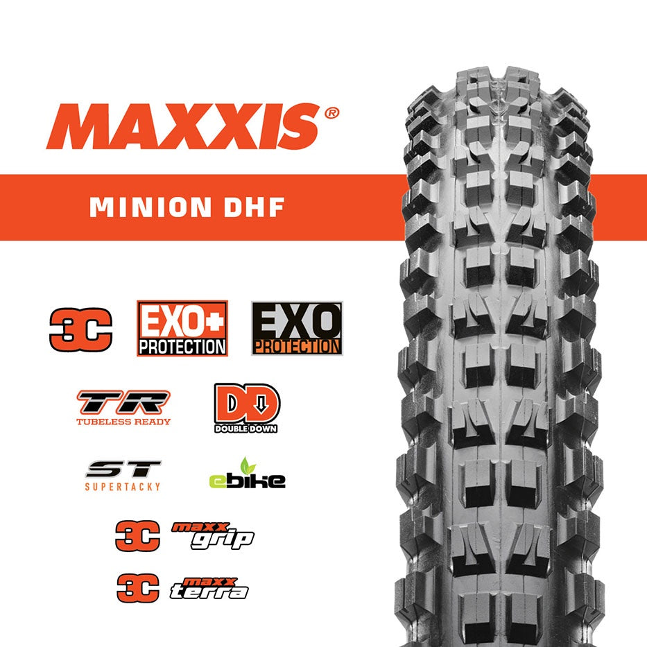 Maxxis 29x2.50 WT Minion DHF 3C/TR Maxx Grip Downhill Foldable