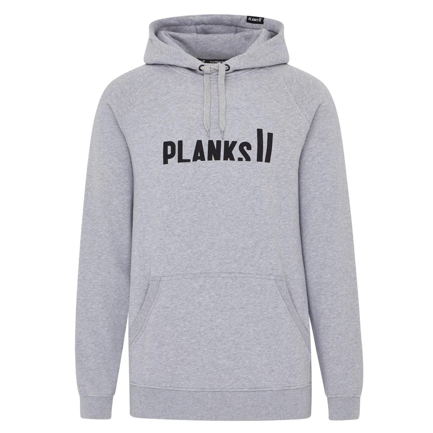 Planks Hood - Organic Raglan Classic Logo - Grey 2024