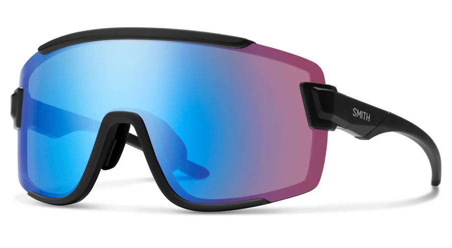 Smith Wildcat Matte Black CP Low Light Rose Blue Mirror