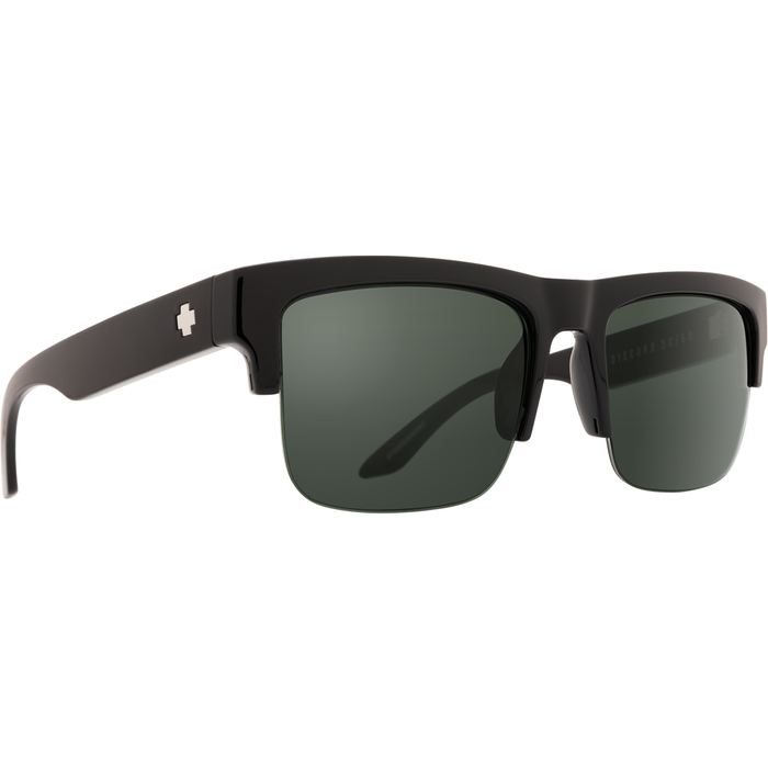 SPY Discord 5050 POLARIZED SoftMatBlk HDPlus GryGrn