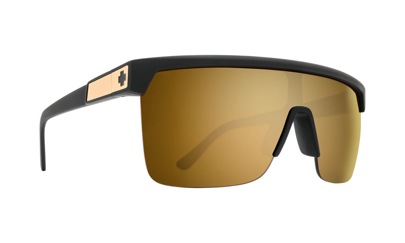 Spy Flynn 5050 25th Ann. Mat Blk HD+Brnz wGold Spec Mir