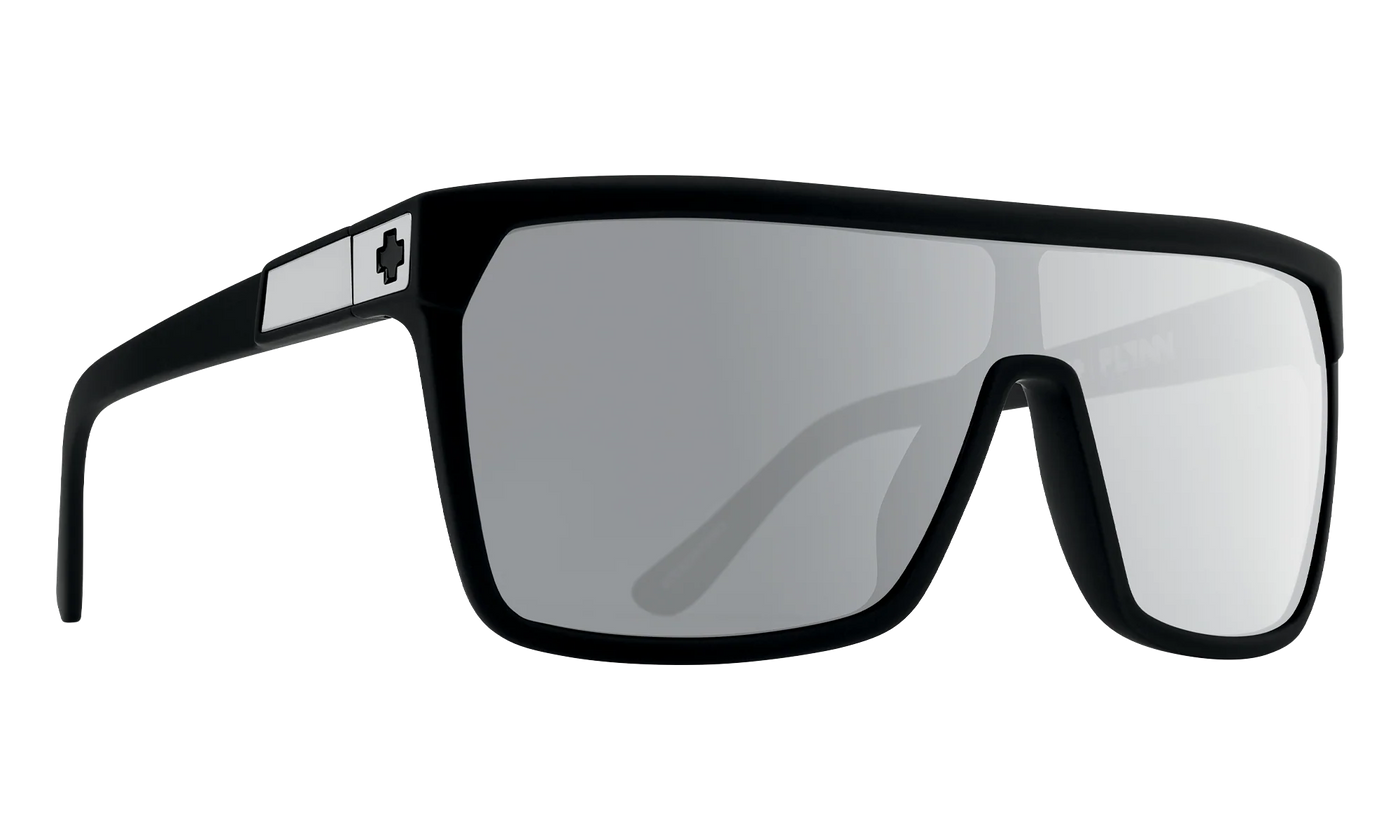Spy Flynn Soft Matte Blk Happy Gry Grn POLAR w/Slvr Spec Mir