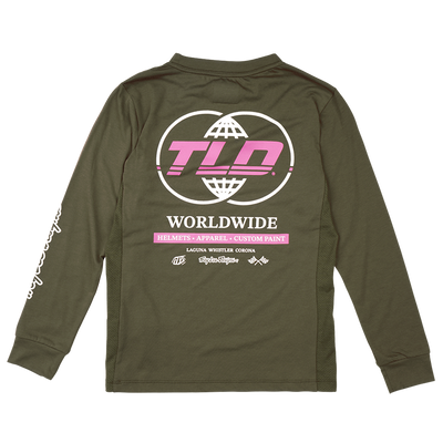 Troy Lee YOUTH Skyline Ride L/S Tee Worldwide Caper