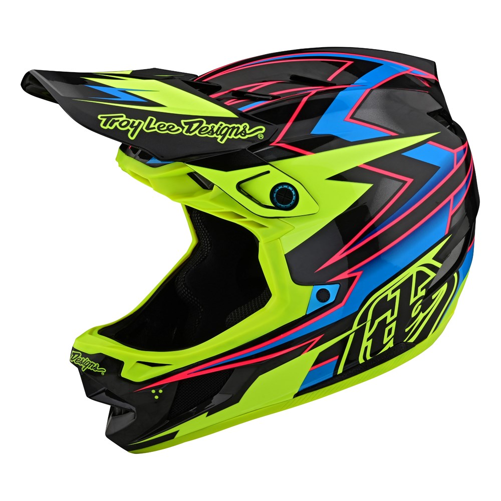 Troy Lee D4 AS Carbon - Volt Black/Flo Yellow