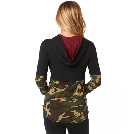 Fox Wms Satellite LS Knit PO Hoody Camo