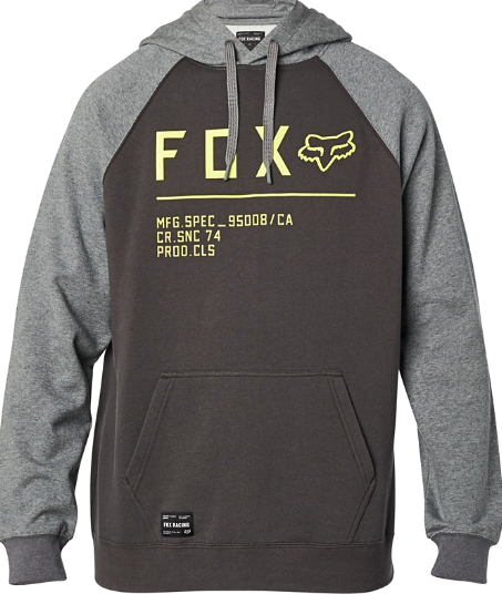 Fox Non Stop Raglan PO Flc Hoody SMOKE