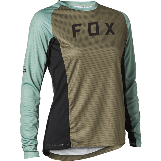 Fox Wms Defend LS Jersey Olive Green