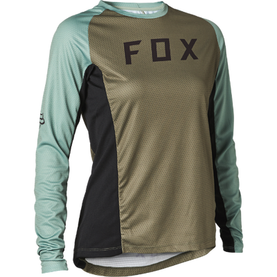 Fox Wms Defend LS Jersey Olive Green