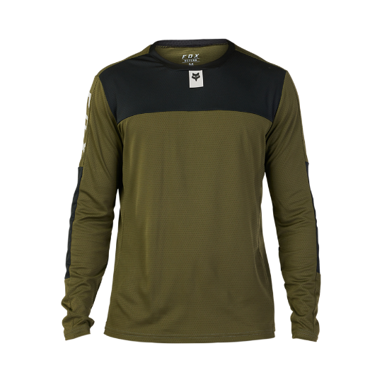 Fox Defend LS Jersey Foxhead - Olive Green